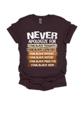 Never Apologize for